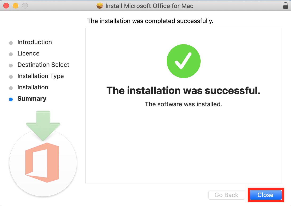 Installing office for mac